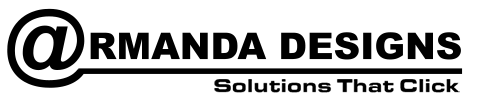 Armanda Designs, solutions that click Logo, link to home page
